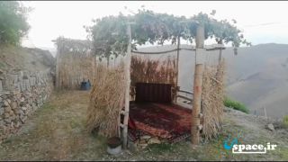 نمای آلاچیق اقامتگاه بوم گردی بیکس - سروآباد- روستای بیساران